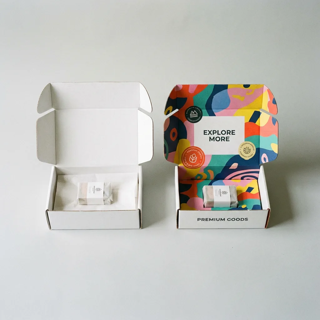 Inside vs outside printing on mailer boxes comparison