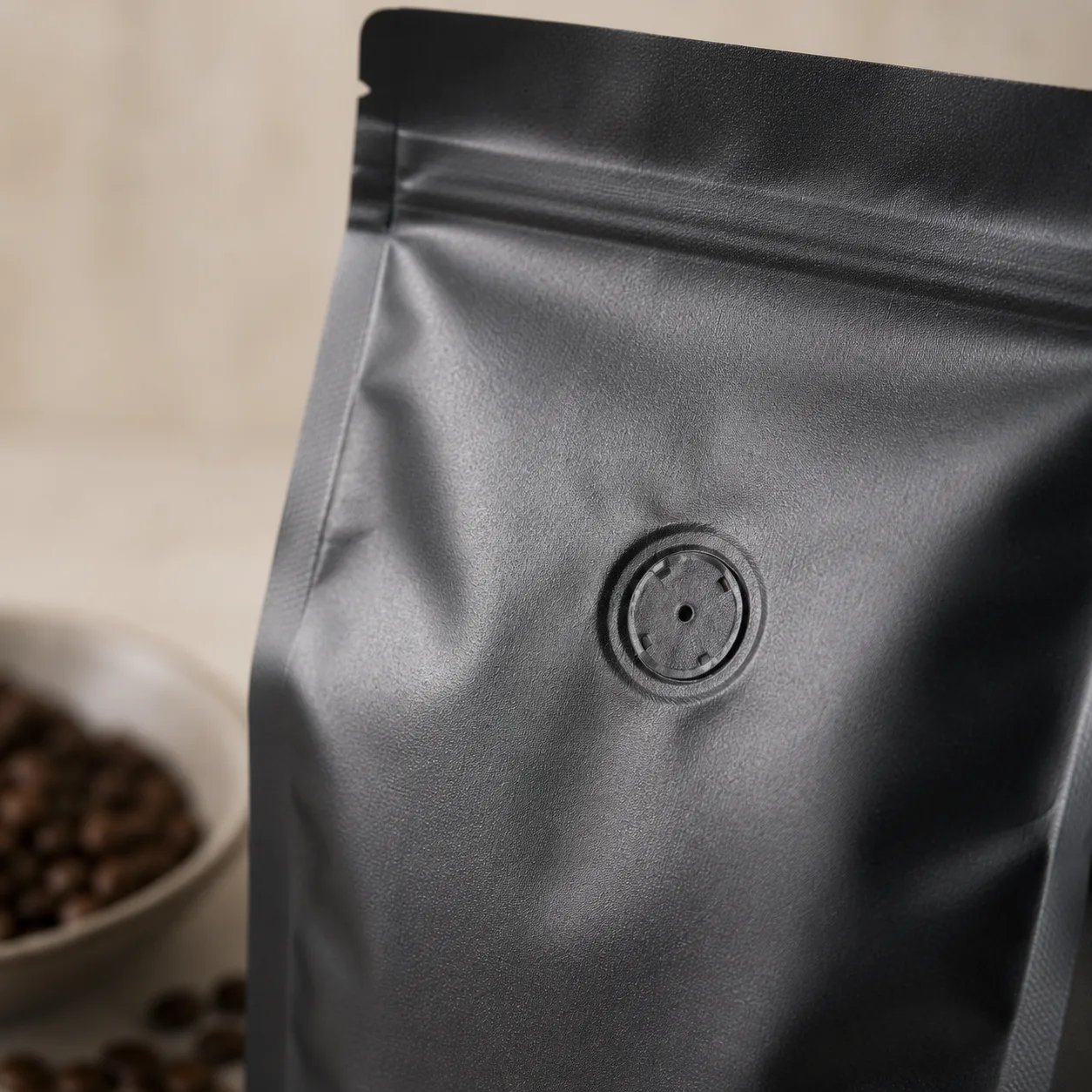 coffee bag one-way degassing valve close-up structure