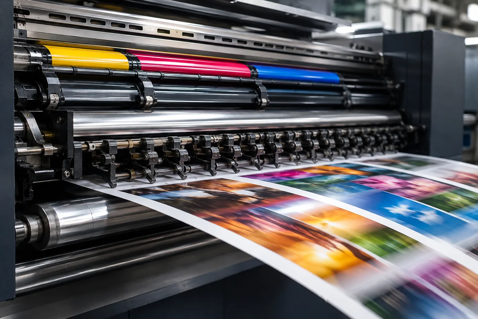 Professional gravure printing press for flexible packaging production