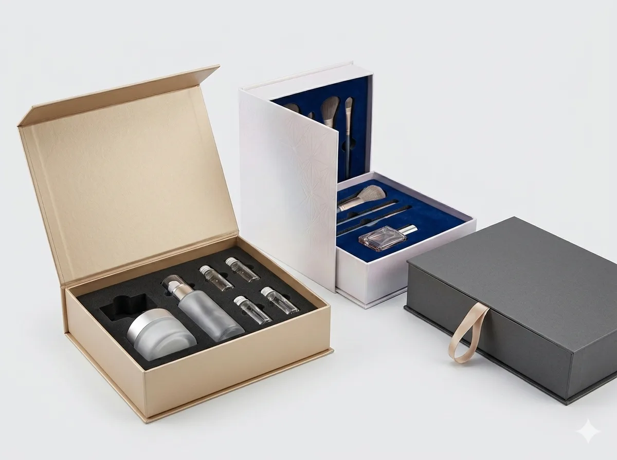 cosmetic gift set packaging box custom manufacturer
