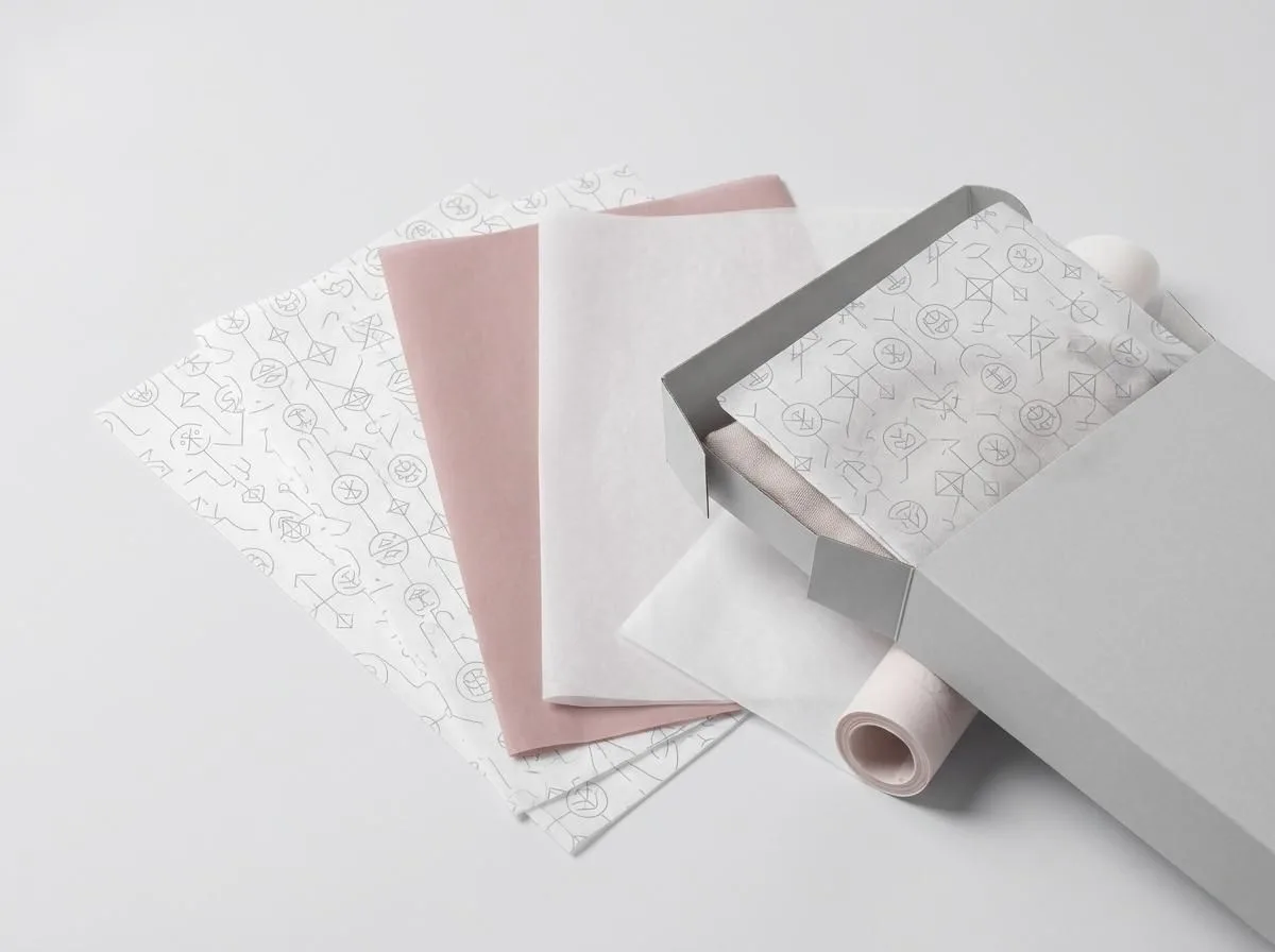 custom tissue paper printed apparel packaging