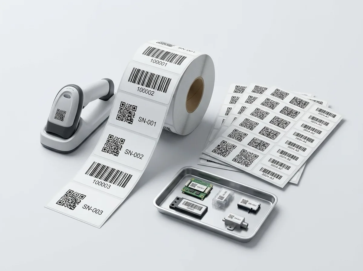 custom barcode serial number label manufacturer