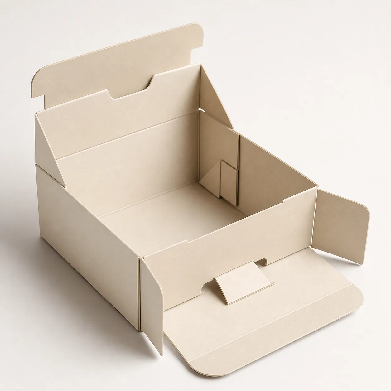 folding carton flat-pack structure for retail packaging