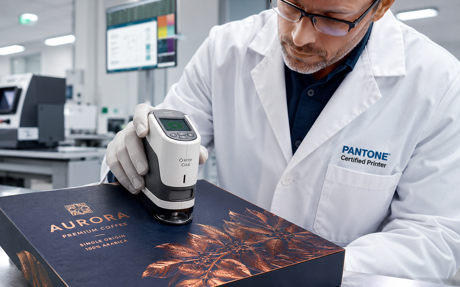 Colorimeter testing for packaging color accuracy